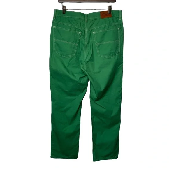 Bills Khakis 5 Pocket Twill Pants 32 x 31 Green Straight Fit Cotton Made In USA - Picture 4 of 9